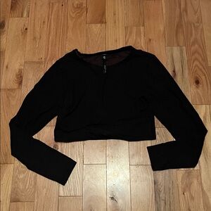 Victoria’s Secret Black Long Sleeve Crop Top